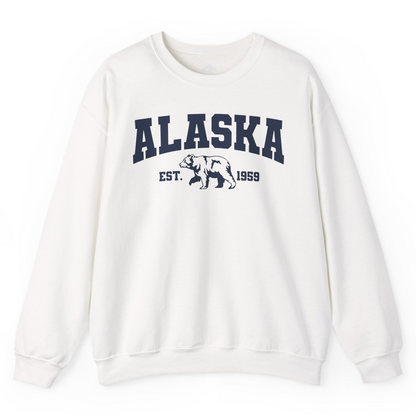 Vintage Alaska Bear Shirt Sweatshirt – White – Alaska Cruise Shirts