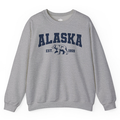 Vintage Alaska Bear Shirt Sweatshirt – Sport Grey – Alaska Cruise Shirts