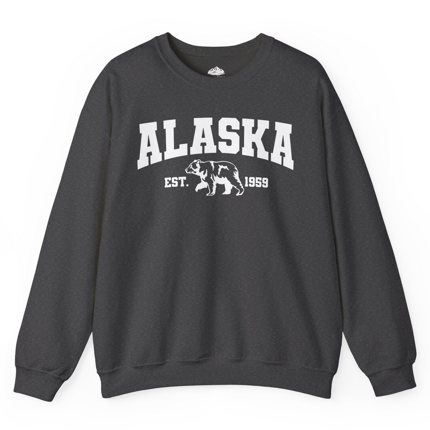 Vintage Alaska Bear Shirt Sweatshirt – Dark Heather – Alaska Cruise Shirts