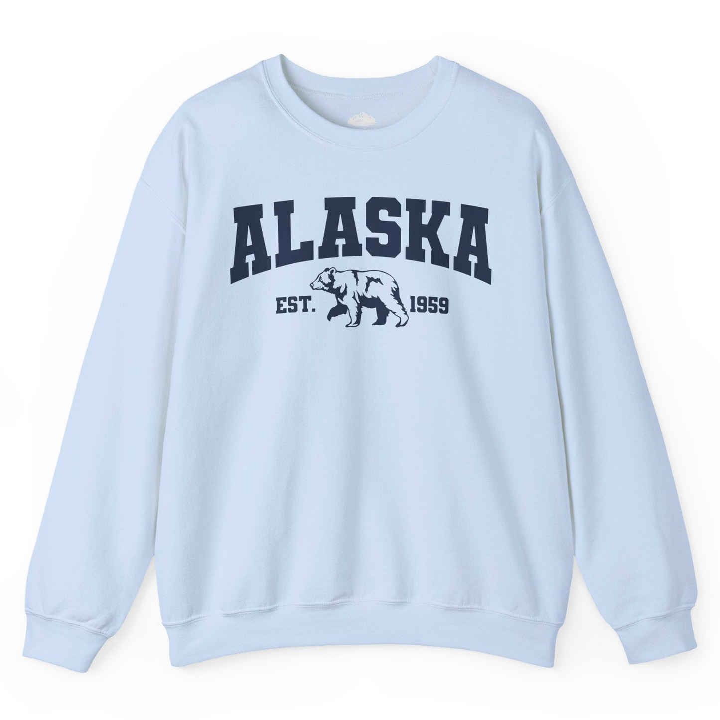 Vintage Alaska Bear Shirt Sweatshirt – Light Blue – Alaska Cruise Shirts