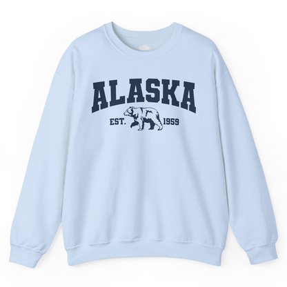 Vintage Alaska Bear Shirt Sweatshirt – Light Blue – Alaska Cruise Shirts