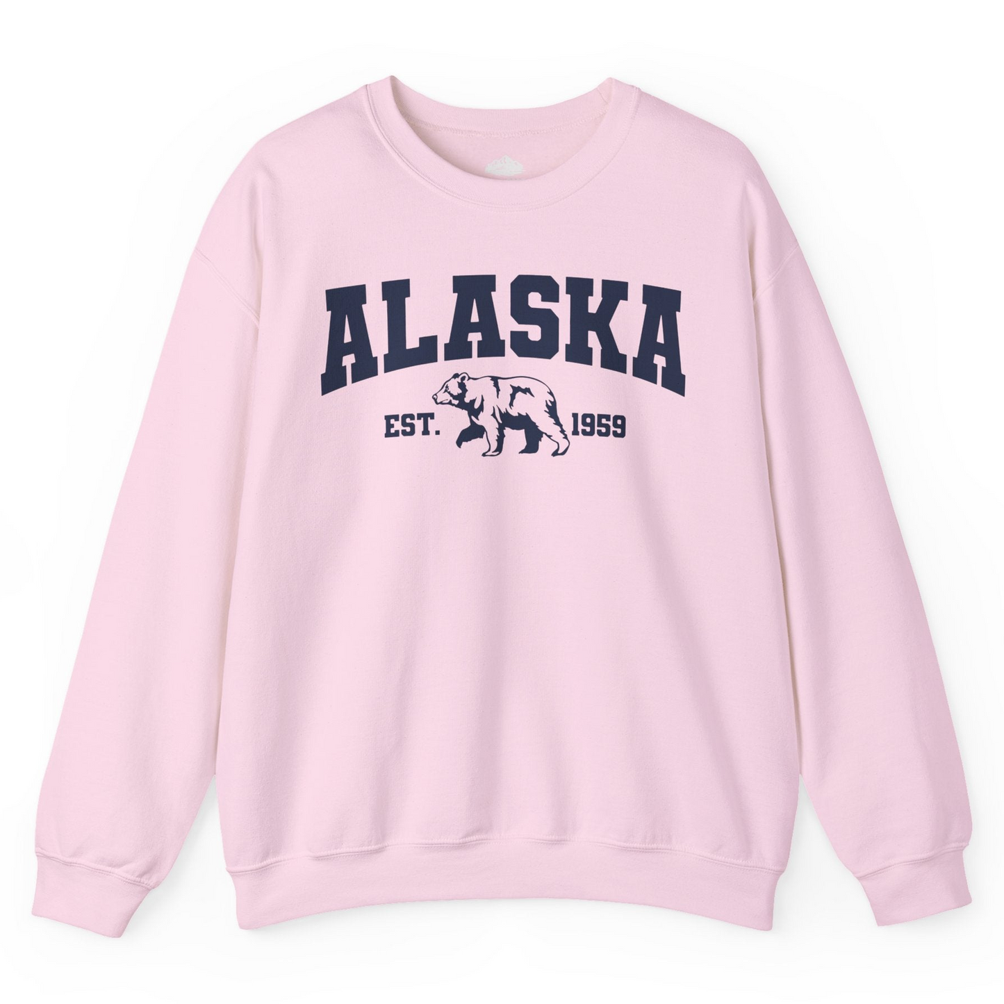 Vintage Alaska Bear Shirt Sweatshirt – Light Pink – Alaska Cruise Shirts