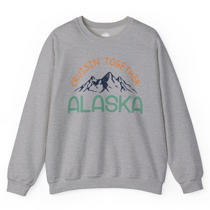 Cruisin Together Alaska Mountain Adventure Cruise Graphic Shirt — Sweatshirt Sweatshirt – Sport Grey – Alaska Cruise Shirts