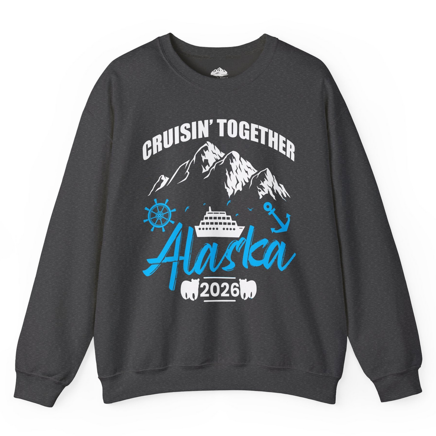 Alaska Cruise Group Adventure Shirt Sweatshirt – Dark Heather – Alaska Cruise Shirts