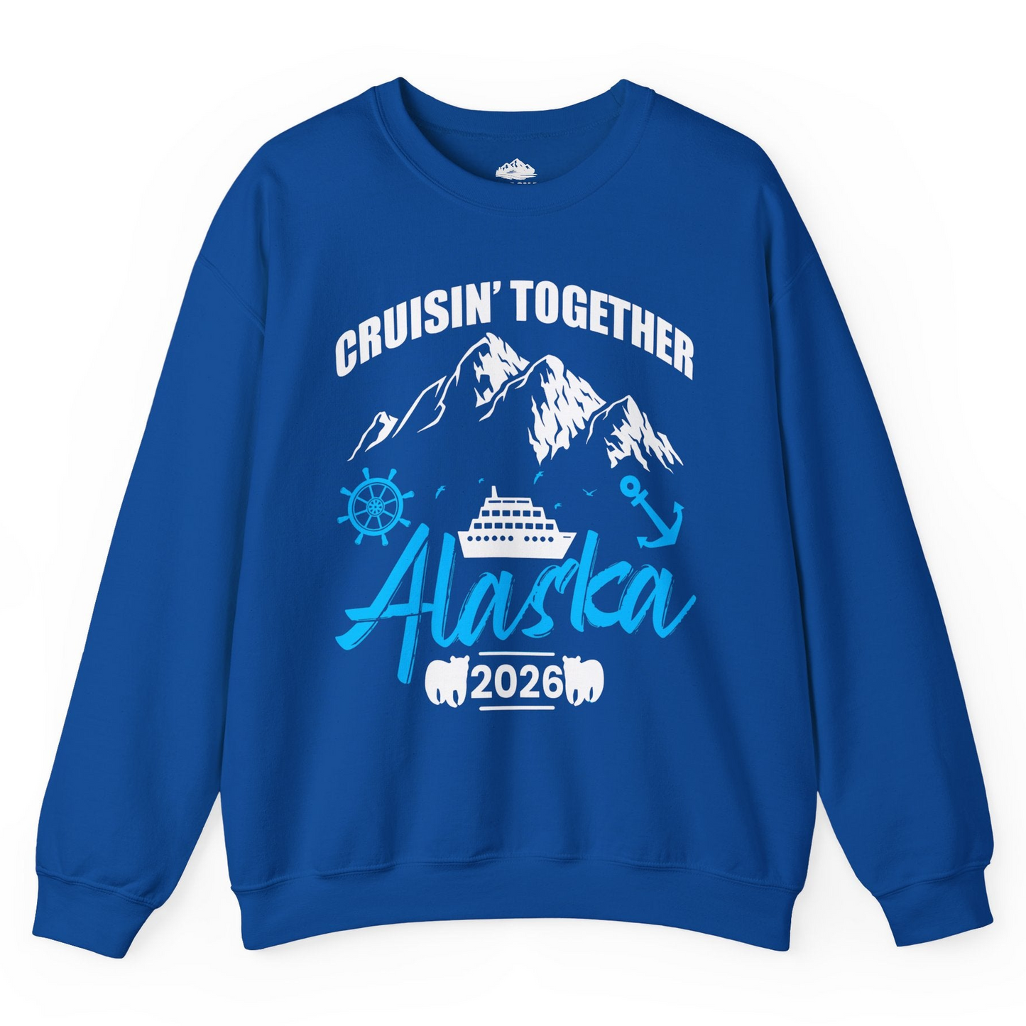 Alaska Cruise Group Adventure Shirt Sweatshirt – Royal – Alaska Cruise Shirts
