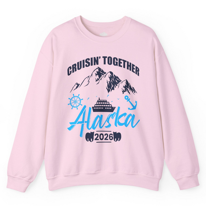 Alaska Cruise Group Adventure Shirt Sweatshirt – Light Pink – Alaska Cruise Shirts