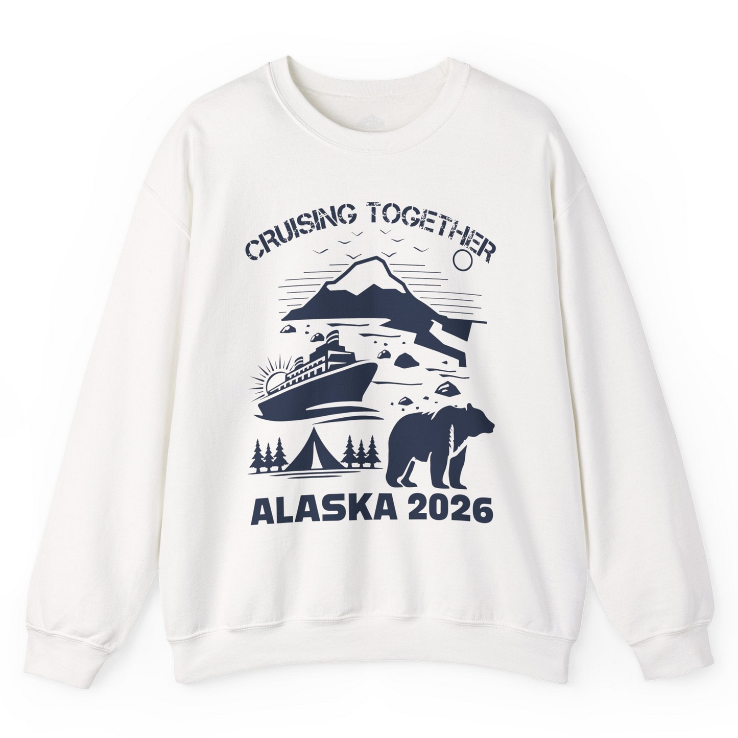 Alaska Cruise 2026 Family Adventure Bear Mountain Nature Shirt — Sweatshirt Sweatshirt – White – Alaska Cruise Shirts