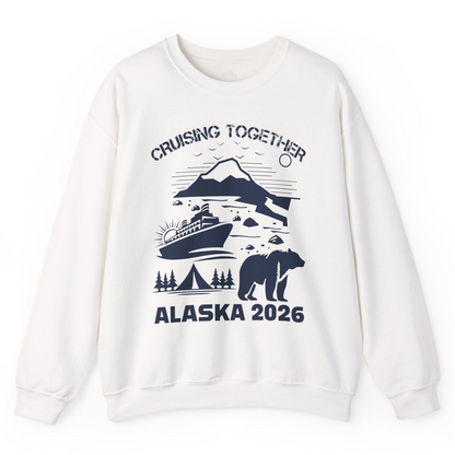 Alaska Cruise 2026 Family Adventure Bear Mountain Nature Shirt — Sweatshirt Sweatshirt – White – Alaska Cruise Shirts