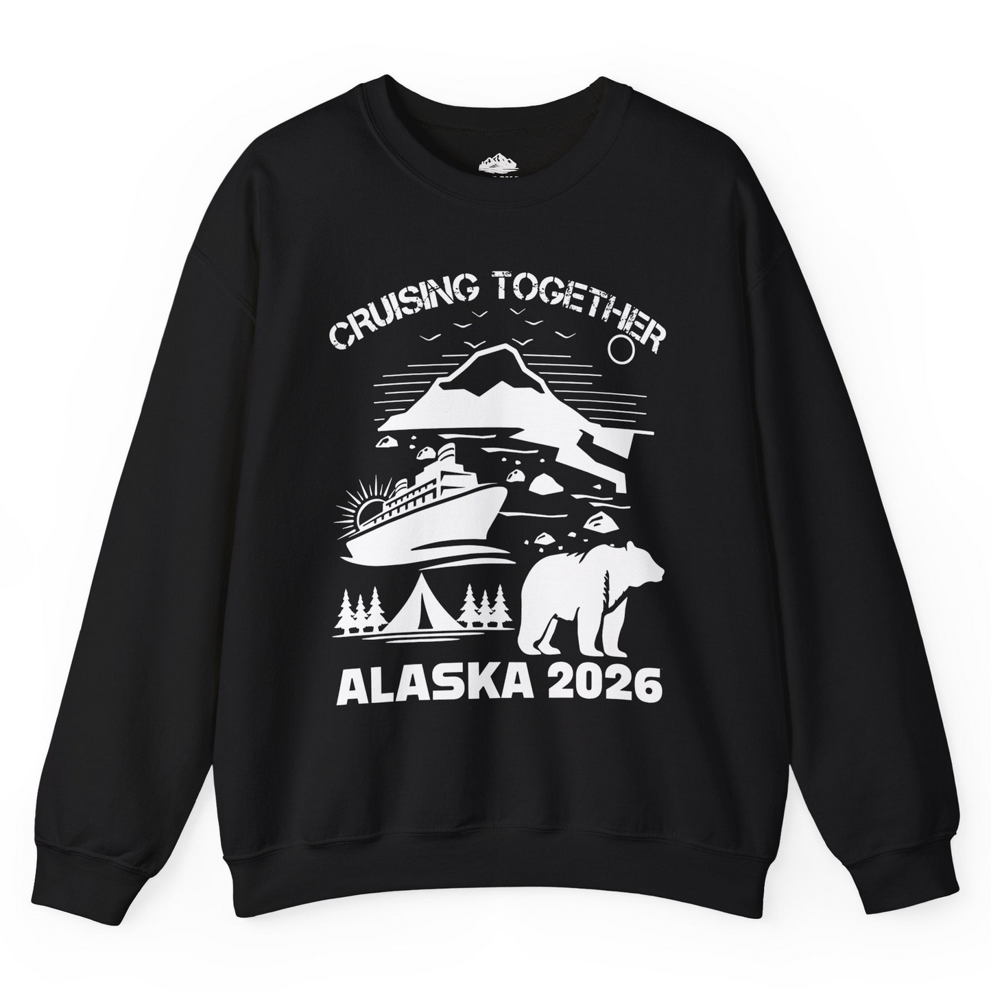 Alaska Cruise 2026 Family Adventure Bear Mountain Nature Shirt — Sweatshirt Sweatshirt – Black – Alaska Cruise Shirts