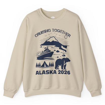 Alaska Cruise 2026 Family Adventure Bear Mountain Nature Shirt — Sweatshirt Sweatshirt – Sand – Alaska Cruise Shirts