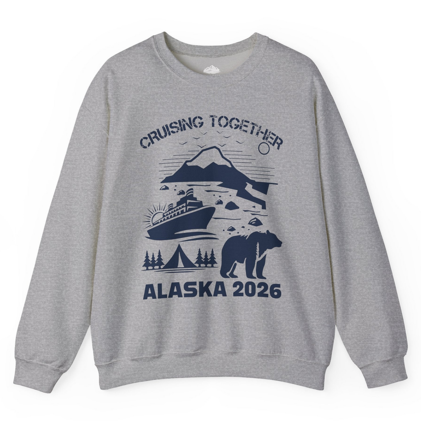 Alaska Cruise 2026 Family Adventure Bear Mountain Nature Shirt — Sweatshirt Sweatshirt – Sport Grey – Alaska Cruise Shirts