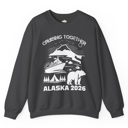Alaska Cruise 2026 Family Adventure Bear Mountain Nature Shirt — Sweatshirt Sweatshirt – Dark Heather – Alaska Cruise Shirts