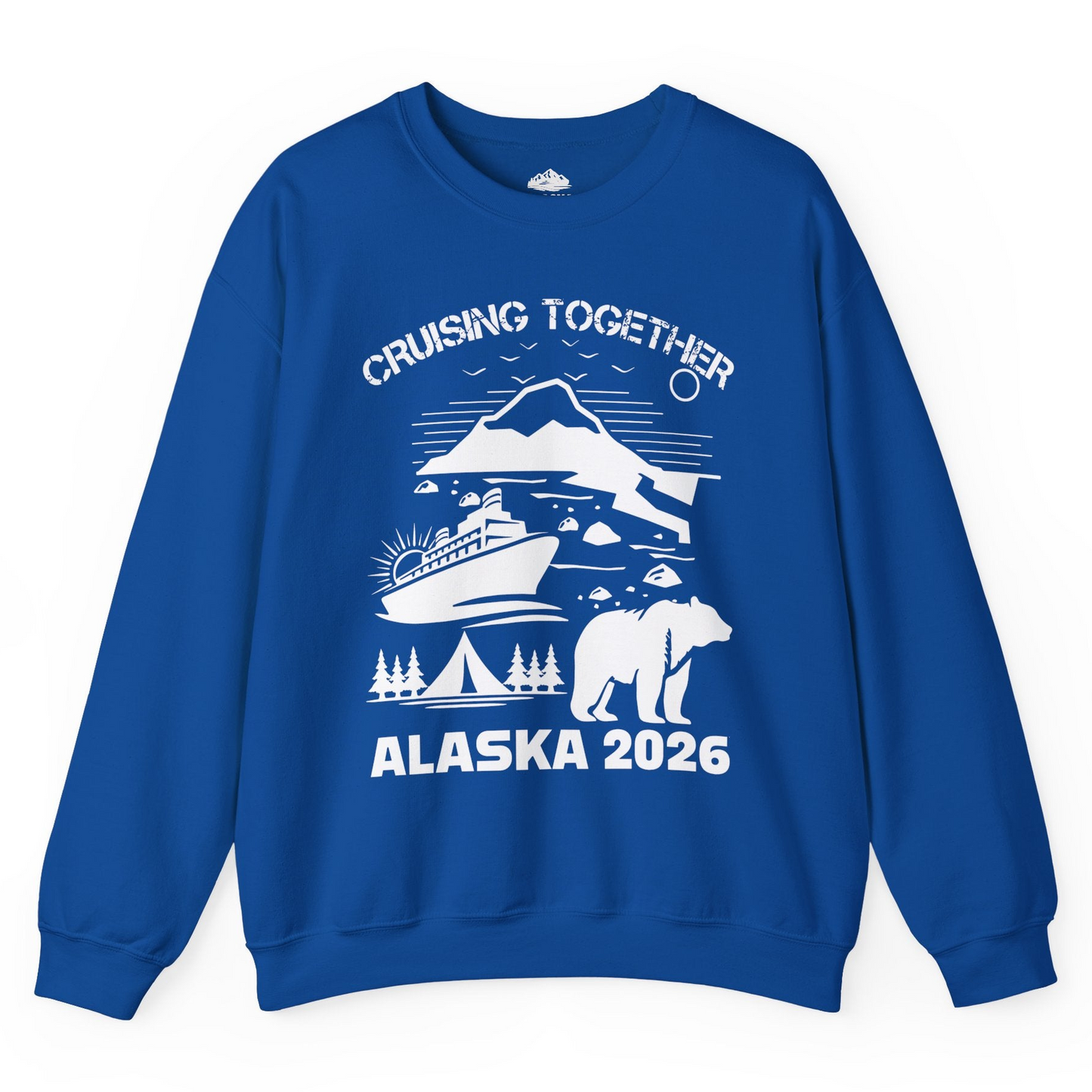Alaska Cruise 2026 Family Adventure Bear Mountain Nature Shirt — Sweatshirt Sweatshirt – Royal – Alaska Cruise Shirts