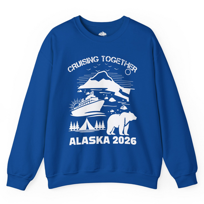 Alaska Cruise 2026 Family Adventure Bear Mountain Nature Shirt — Sweatshirt Sweatshirt – Royal – Alaska Cruise Shirts
