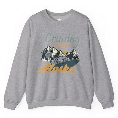 Cruising Together Alaska Mountains Family Alaska Cruise Adventure Shirt — Sweatshirt Sweatshirt – Sport Grey – Alaska Cruise Shirts