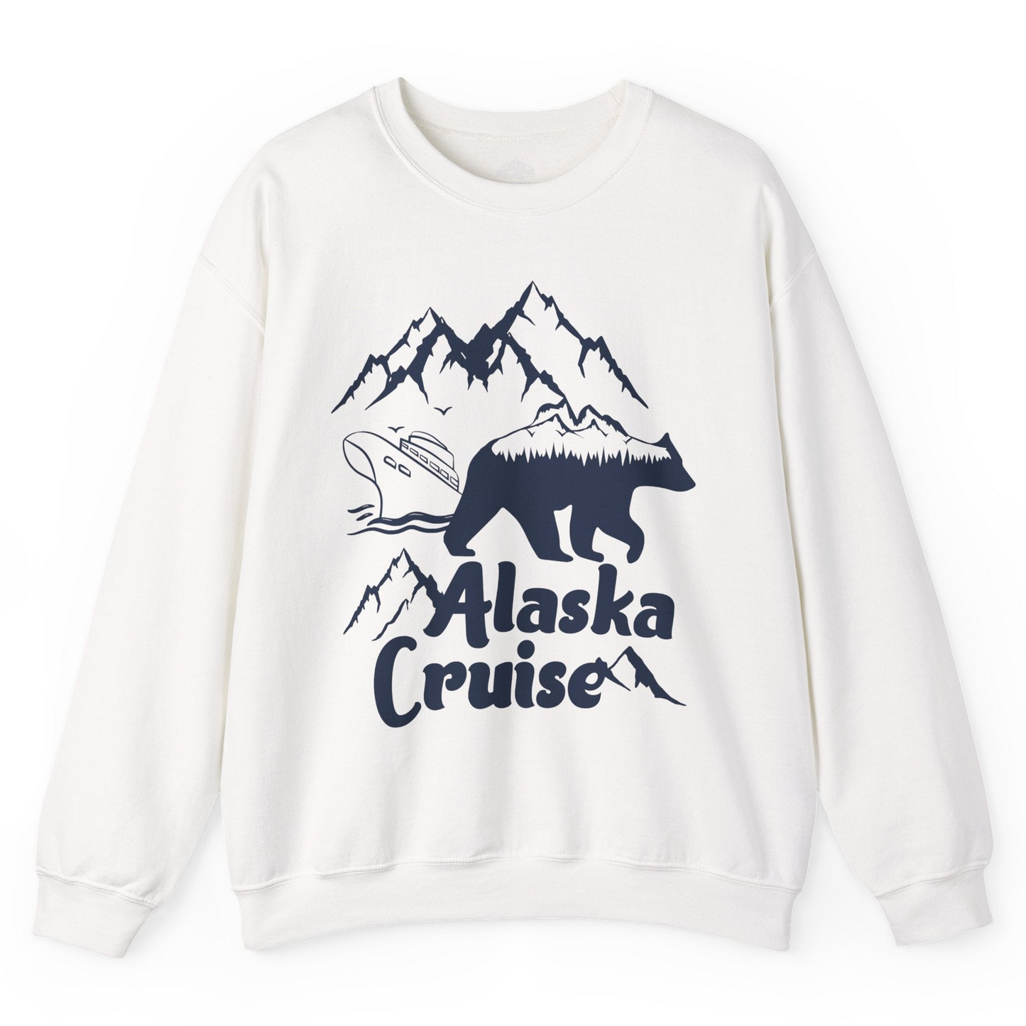 Alaska Cruise Shirt Sweatshirt – White – Alaska Cruise Shirts