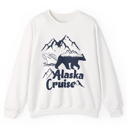 Alaska Cruise Shirt Sweatshirt – White – Alaska Cruise Shirts