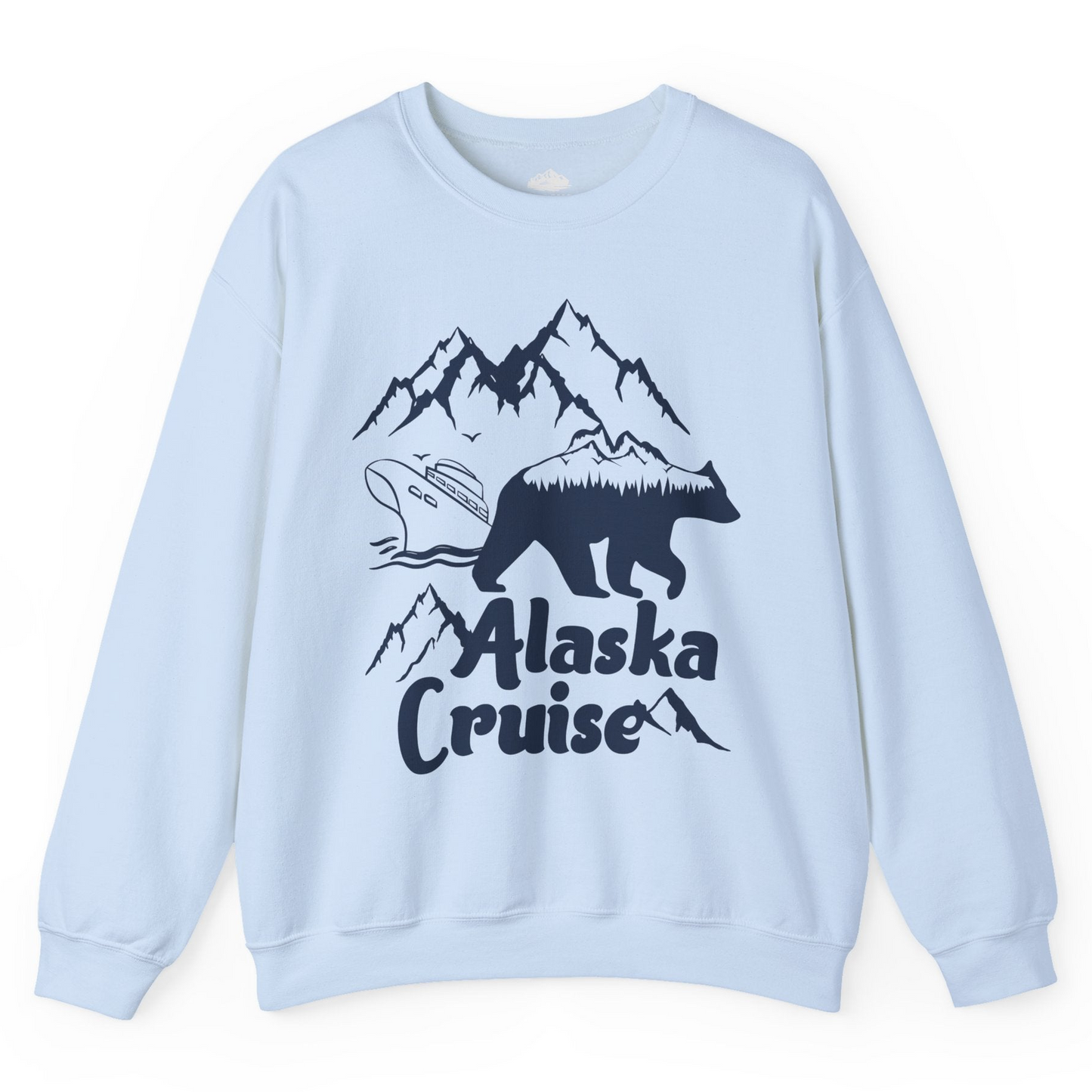 Alaska Cruise Shirt Sweatshirt – Light Blue – Alaska Cruise Shirts