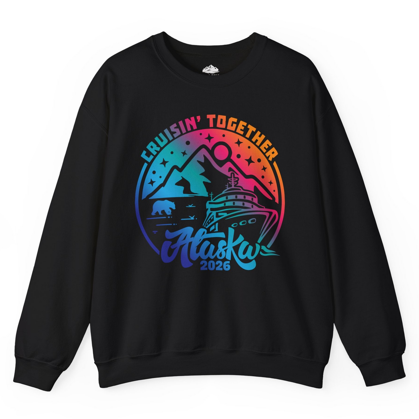 Alaska Cruise Adventure Mountains Wildlife Retro Family Group Shirt 2026 — Sweatshirt Sweatshirt – Black – Alaska Cruise Shirts