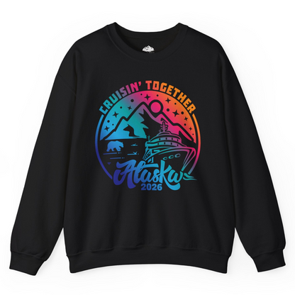 Alaska Cruise Adventure Mountains Wildlife Retro Family Group Shirt 2026 — Sweatshirt Sweatshirt – Black – Alaska Cruise Shirts