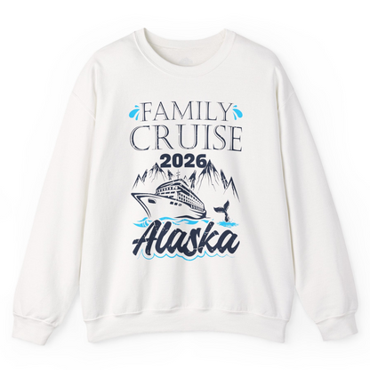 Alaska Family Cruise Shirt Sweatshirt – White – Alaska Cruise Shirts