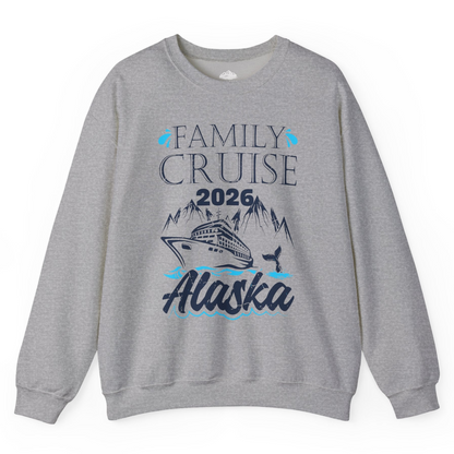 Alaska Family Cruise Shirt Sweatshirt – Sport Grey – Alaska Cruise Shirts