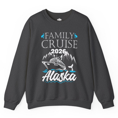 Alaska Family Cruise Shirt Sweatshirt – Dark Heather – Alaska Cruise Shirts