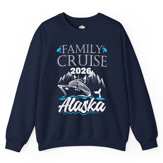 Alaska Family Cruise Shirt Sweatshirt – Navy – Alaska Cruise Shirts