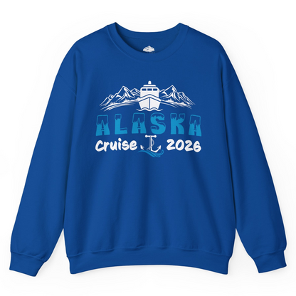 Alaska Cruise 2026 Shirt Sweatshirt – Royal – Alaska Cruise Shirts