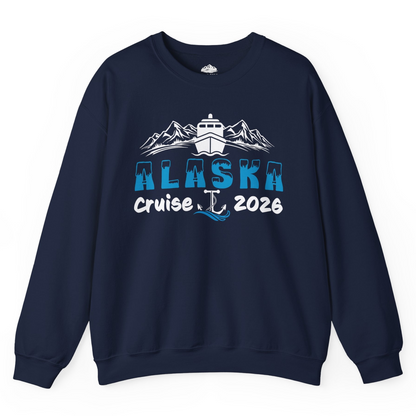 Alaska Cruise 2026 Shirt Sweatshirt – Navy – Alaska Cruise Shirts