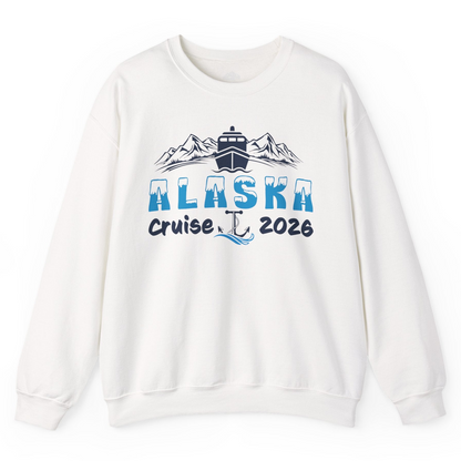 Alaska Cruise 2026 Shirt Sweatshirt – White – Alaska Cruise Shirts