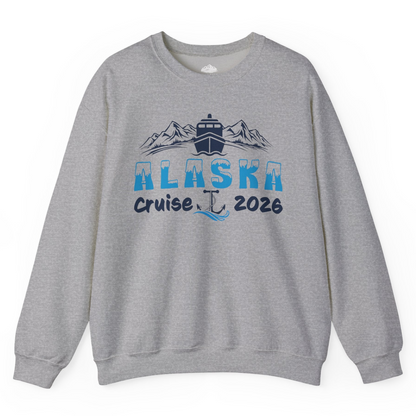 Alaska Cruise 2026 Shirt Sweatshirt – Sport Grey – Alaska Cruise Shirts