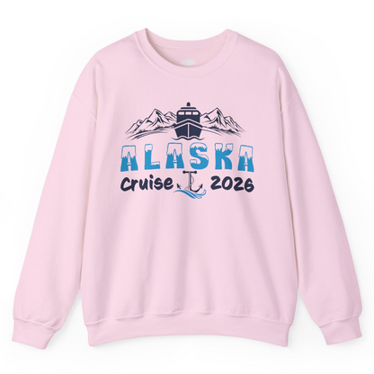 Alaska Cruise 2026 Shirt Sweatshirt – Light Pink – Alaska Cruise Shirts