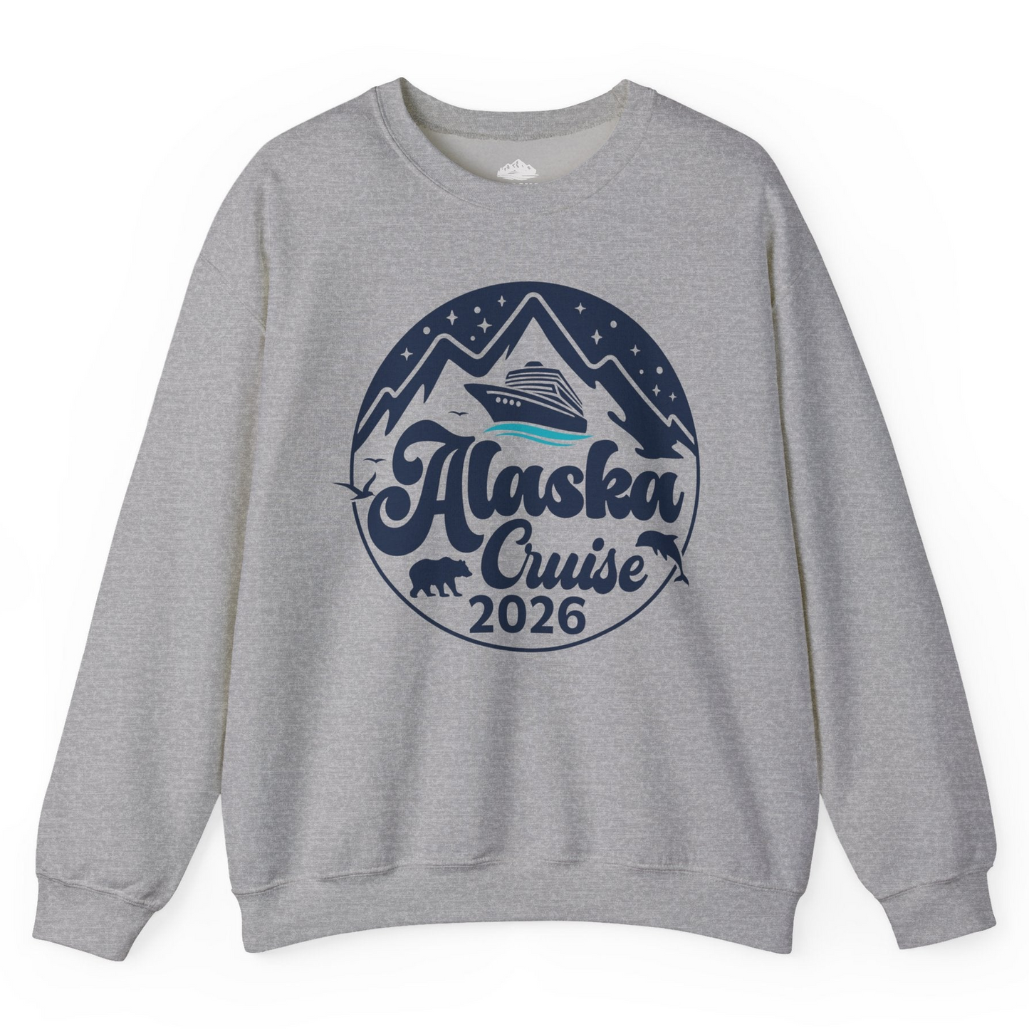 Alaska Cruise 2026 Shirt Sweatshirt – Sport Grey – Alaska Cruise Shirts