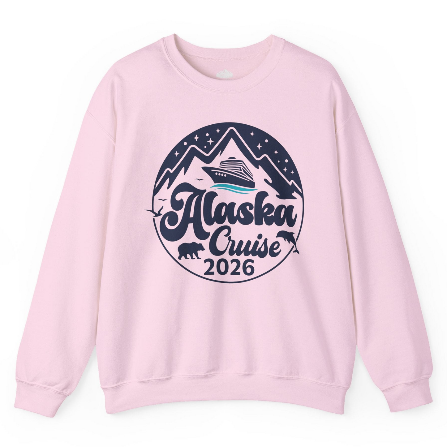 Alaska Cruise 2026 Shirt Sweatshirt – Light Pink – Alaska Cruise Shirts