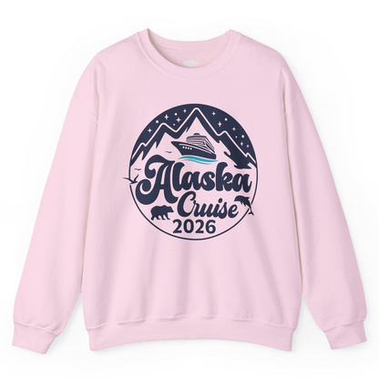 Alaska Cruise 2026 Shirt Sweatshirt – Light Pink – Alaska Cruise Shirts