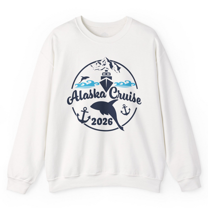 Alaska Cruise 2026 Shirt Sweatshirt – White – Alaska Cruise Shirts