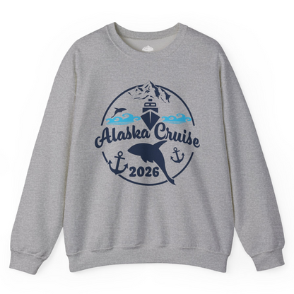 Alaska Cruise 2026 Shirt Sweatshirt – Sport Grey – Alaska Cruise Shirts