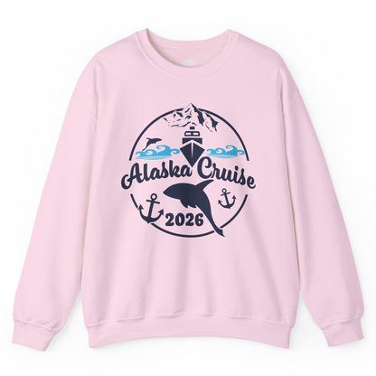 Alaska Cruise 2026 Shirt Sweatshirt – Light Pink – Alaska Cruise Shirts