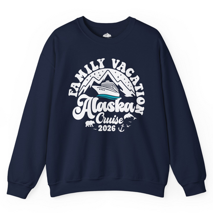 Alaska Family Cruise Shirt Sweatshirt – Navy – Alaska Cruise Shirts