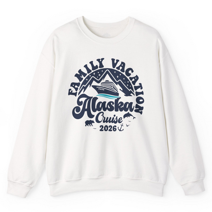 Alaska Family Cruise Shirt Sweatshirt – White – Alaska Cruise Shirts
