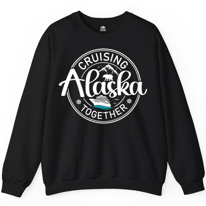 Alaska Cruise Adventure Retro Badge Shirt Sweatshirt – Black – Alaska Cruise Shirts