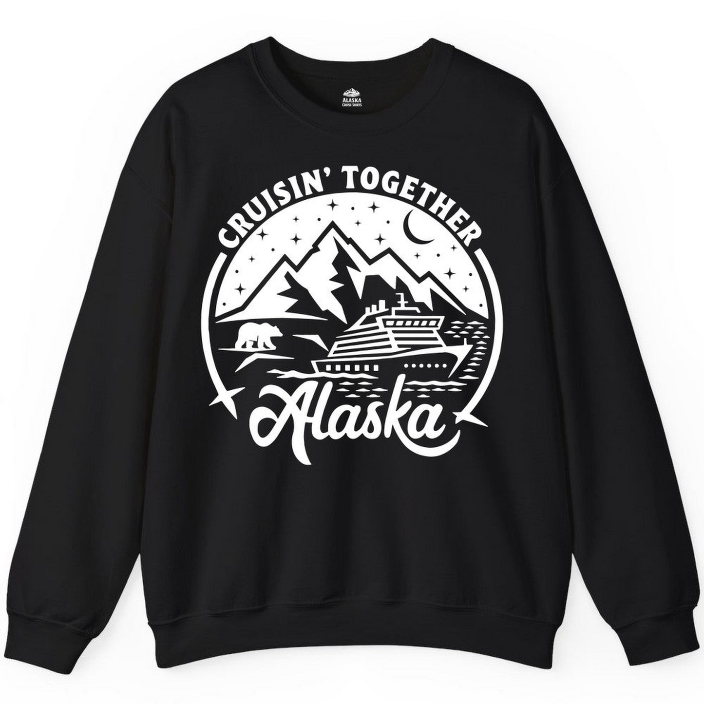 Alaska Cruise Adventure Shirt Sweatshirt – Black – Alaska Cruise Shirts