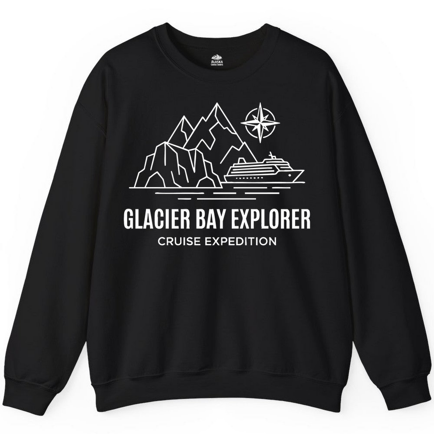 Glacier Bay Alaska Cruise Shirt Sweatshirt – Black – Alaska Cruise Shirts