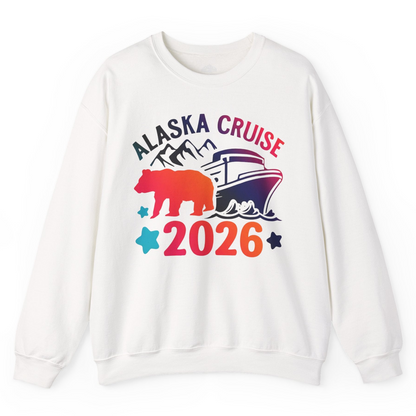 Alaska Cruise 2026 Shirt Sweatshirt – White – Alaska Cruise Shirts