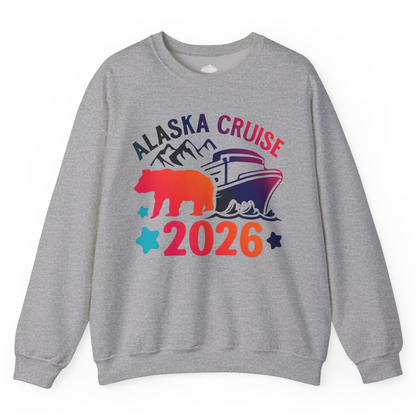 Alaska Cruise 2026 Shirt Sweatshirt – Sport Grey – Alaska Cruise Shirts