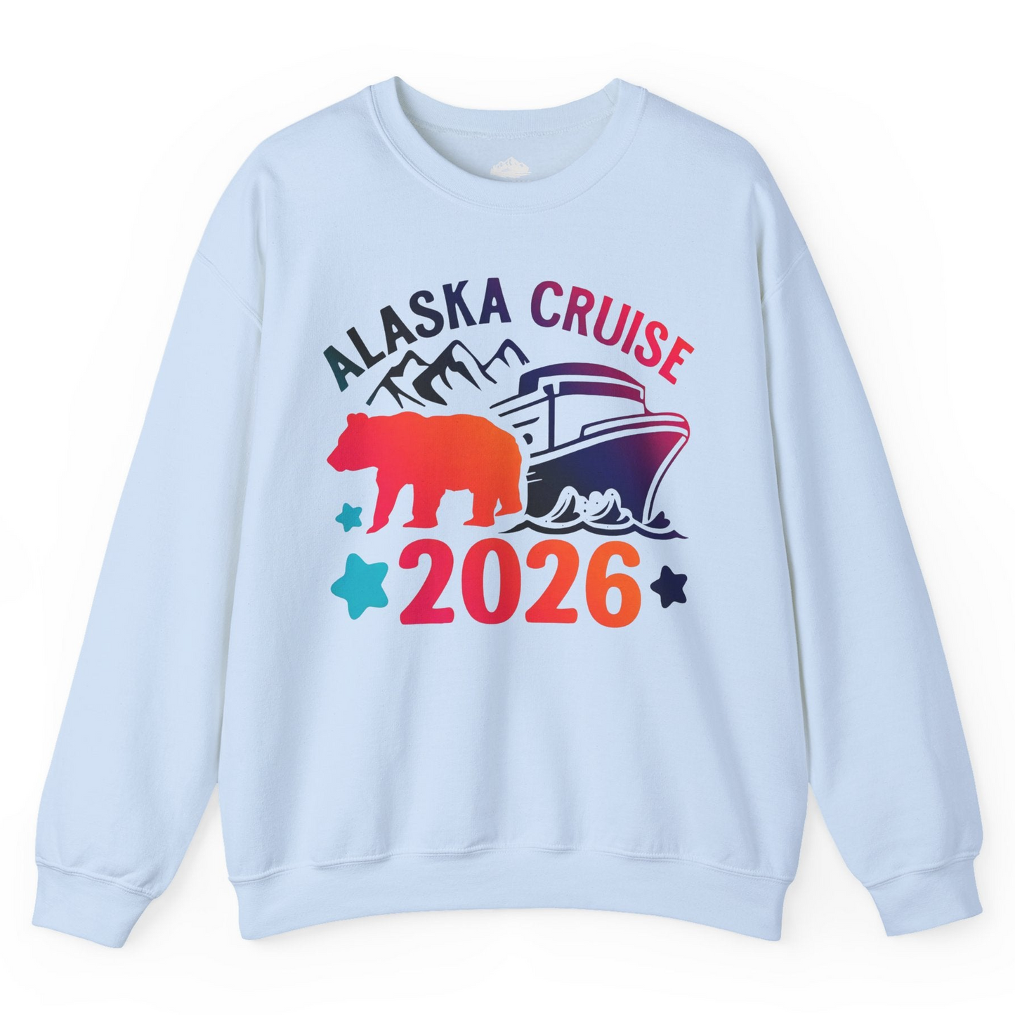 Alaska Cruise 2026 Shirt Sweatshirt – Light Blue – Alaska Cruise Shirts