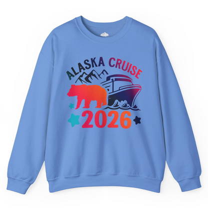 Alaska Cruise 2026 Shirt Sweatshirt – Carolina Blue – Alaska Cruise Shirts
