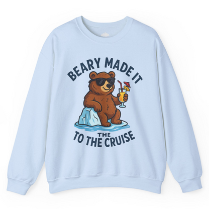 Funny Cruise Bear Shirt Sweatshirt – Light Blue – Alaska Cruise Shirts