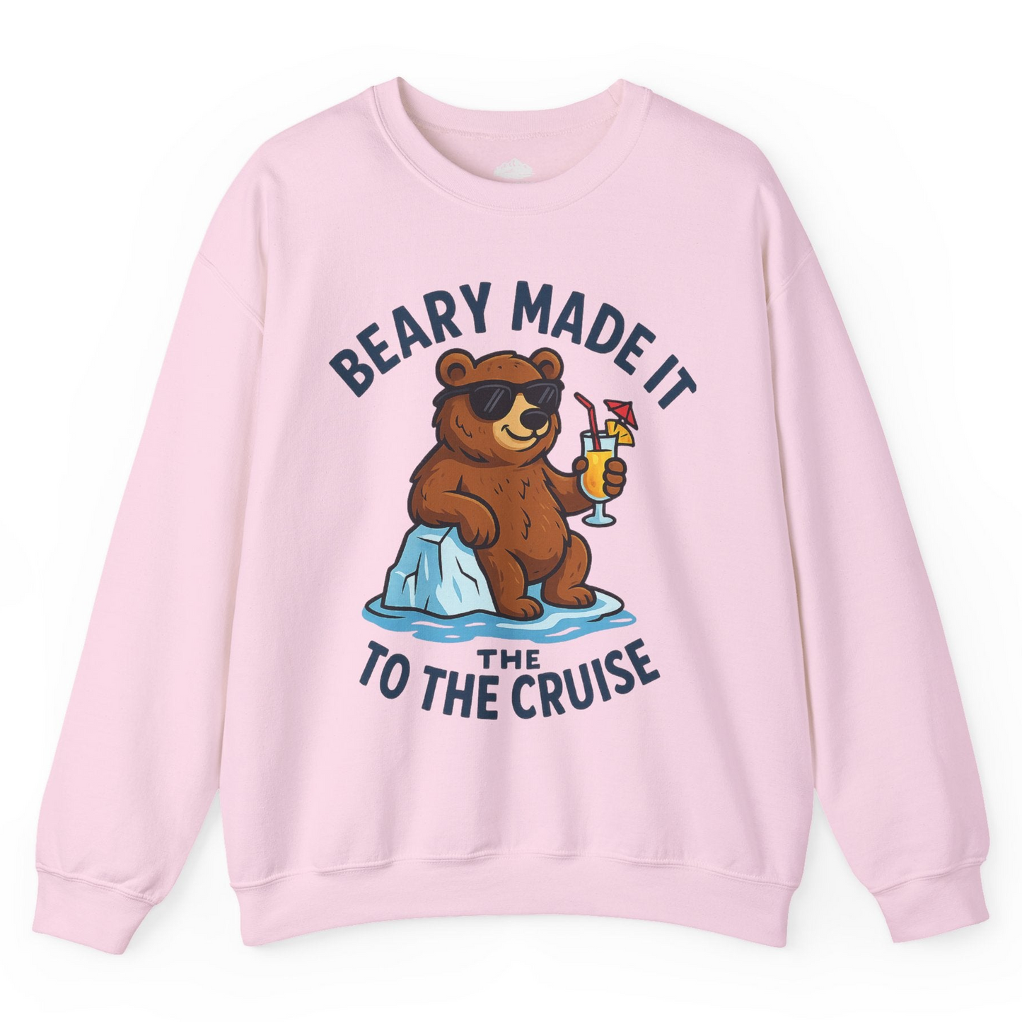 Funny Cruise Bear Shirt Sweatshirt – Light Pink – Alaska Cruise Shirts